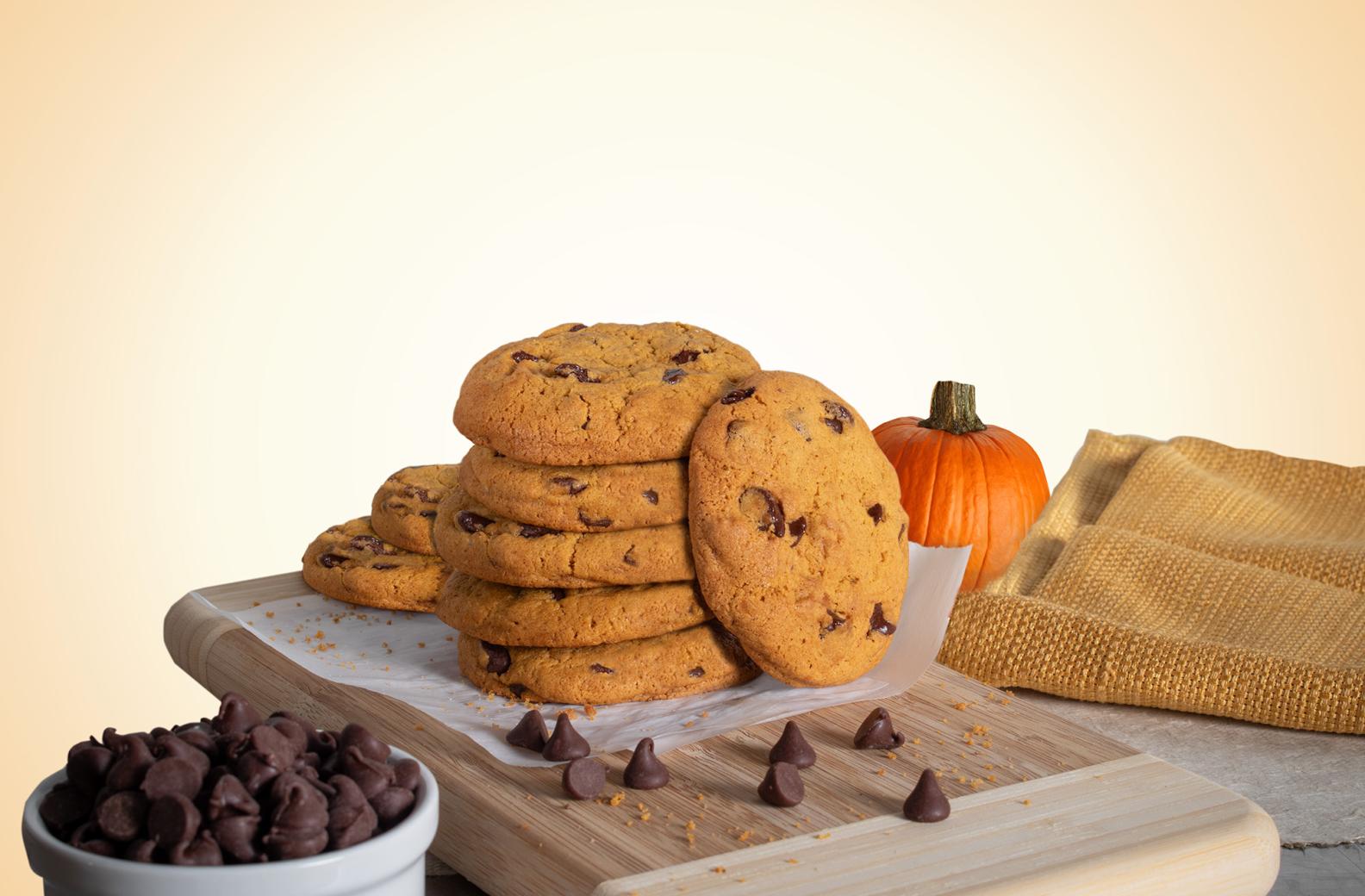 Pumpkin Spice Chocolate Chip Cookies