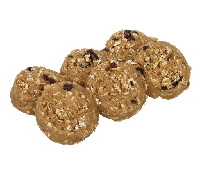 Raw oatmeal raisin cookie