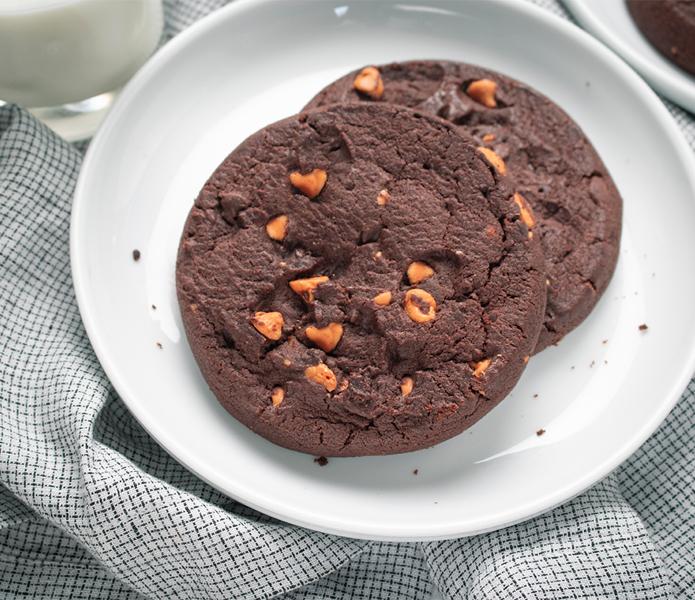 Double Chocolate Caramel Cookies