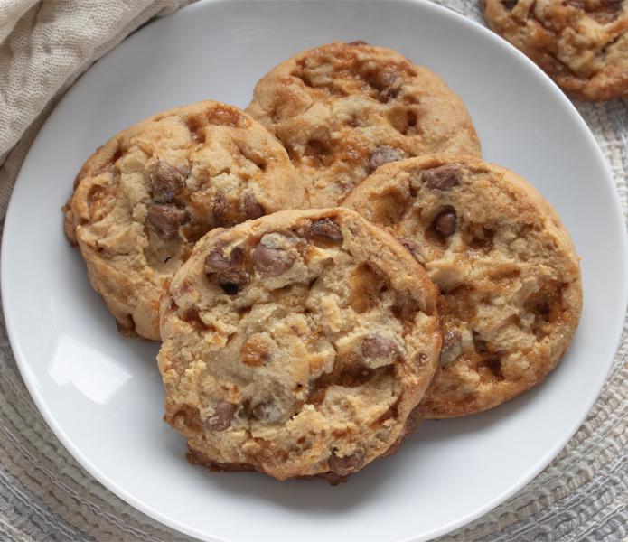 Chocolate Chip Toffee Crunch Cookies